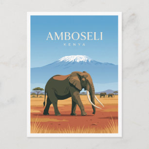 Amboseli National Park Kimana Kenya Travel Gift Postcard
