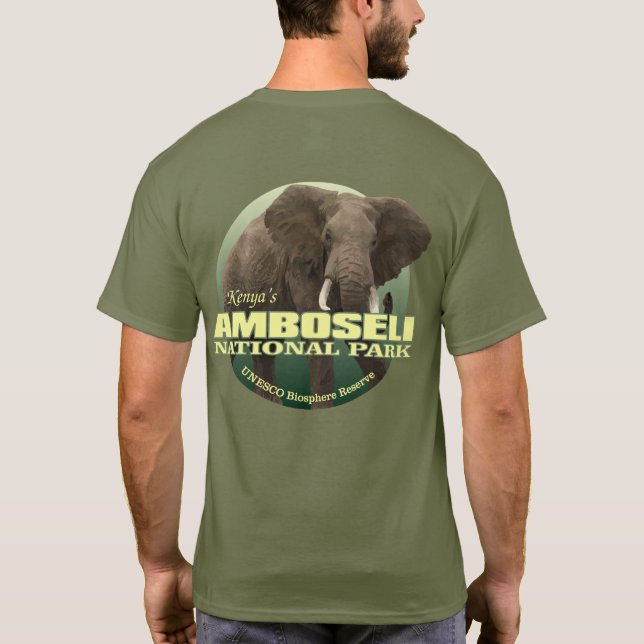 Amboseli NP (African Elephant) WT T-Shirt (Back)