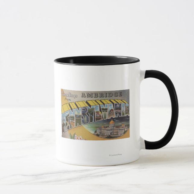 Ambridge, Pennsylvania - Large Letter Scenes Mug (Right)