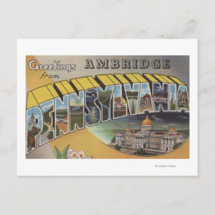 Ambridge, Pennsylvania - Large Letter Scenes Postcard