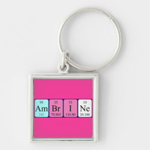 Ambrine periodic table name keyring