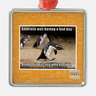 Ambrose was having a bad day metal tree decoration
