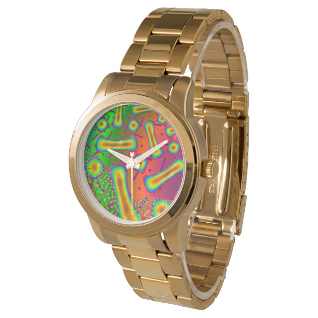 Ambrosia Dichroic Glass Fractal Watch (Angled)