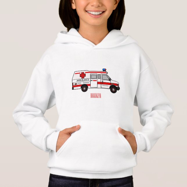 Ambulance cartoon illustration (Front)