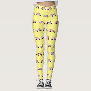 Ambulance cartoon illustration leggings