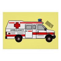 Ambulance cartoon illustration