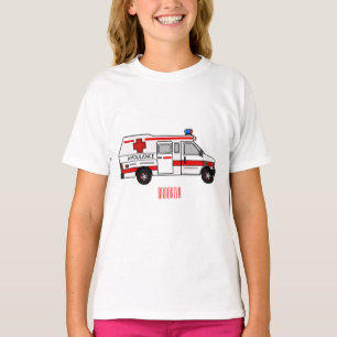 Ambulance cartoon illustration T-Shirt