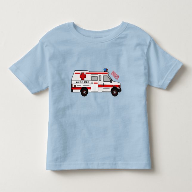 Ambulance cartoon illustration toddler T-Shirt (Front)