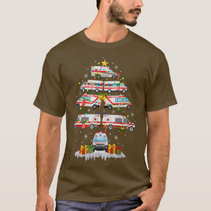 Ambulance Christmas Tree AMR Funny EMS EMT Paramed T-Shirt