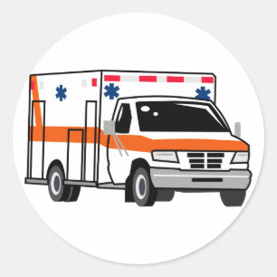 Ambulance Classic Round Sticker