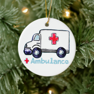 Ambulance custom name ornament