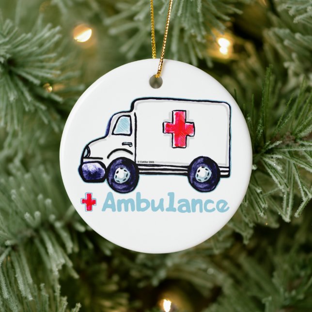Ambulance custom name ornament (Tree)