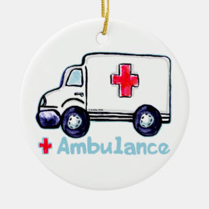 Ambulance custom name ornament