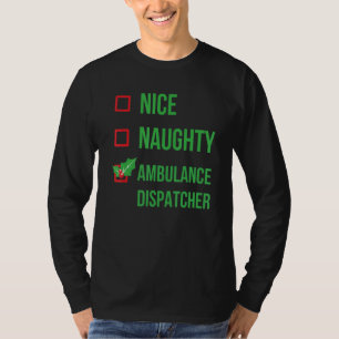 Ambulance Dispatcher Funny Pajama Christmas T-Shirt