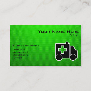 Ambulance; Green Business Card