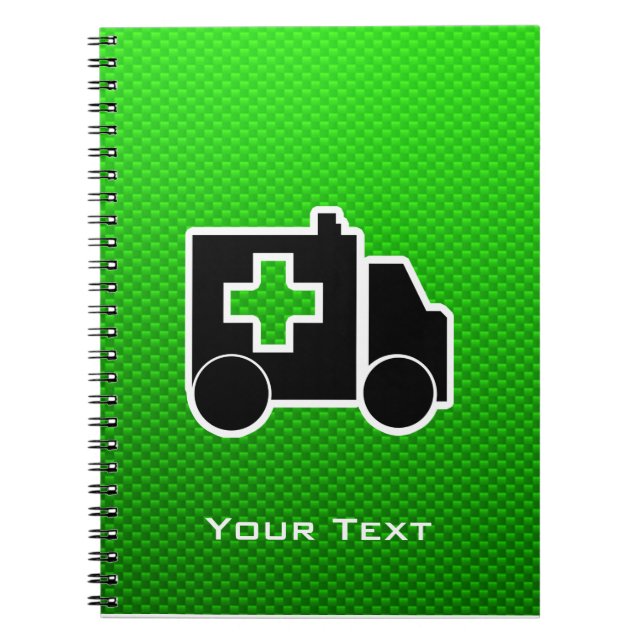 Ambulance; Green Spiral Notebook (Front)