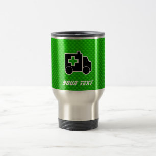 Ambulance; Green Travel Mug