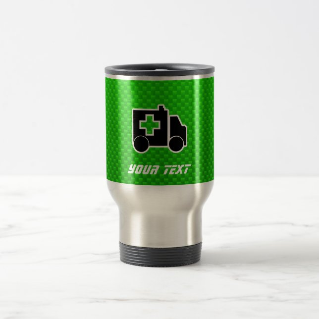 Ambulance; Green Travel Mug (Center)