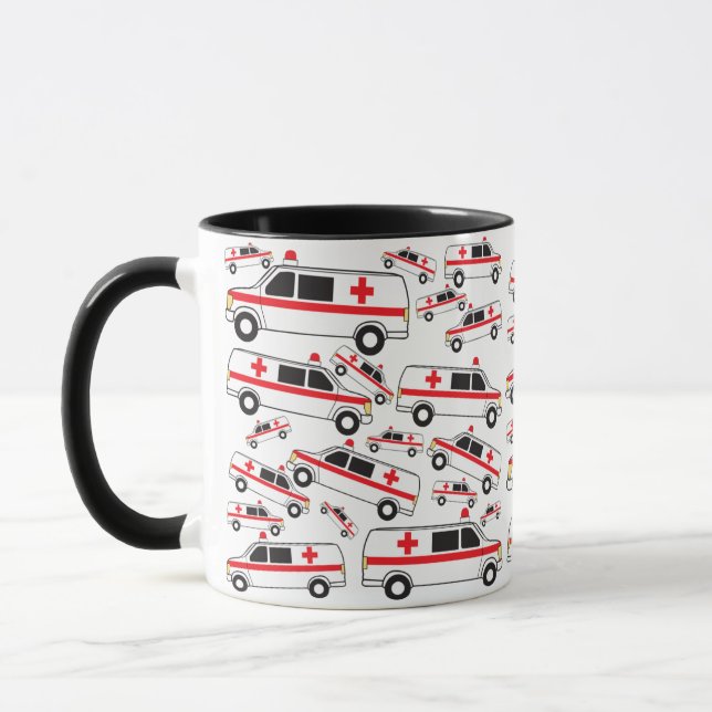Ambulance Pattern Mug (Left)