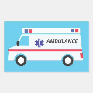 Ambulance Rectangular Sticker