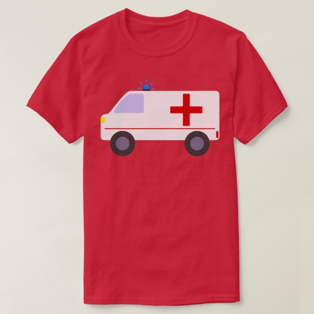 Ambulance Red Cross Medical T-Shirt (Design Front)
