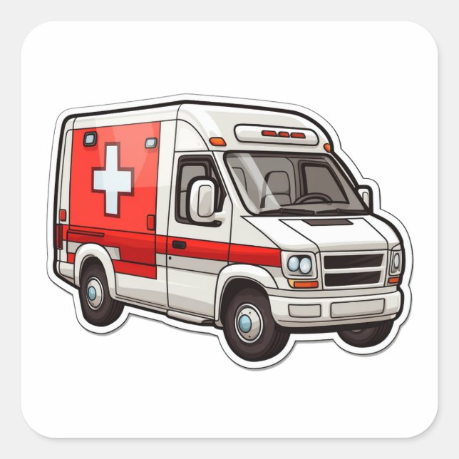 Ambulance Sticker - Gift for EMTs and Paramedics (Front)