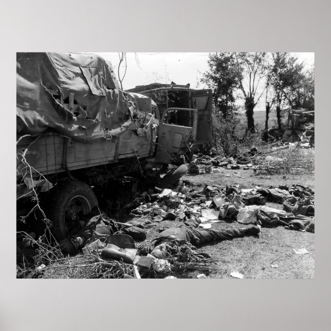 Ambushed Germans in Chambois France World War II Poster (Front)