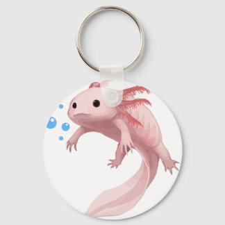 Ambystoma Mexicanum Cute Axolotl Teens Toddler Kid Key Ring