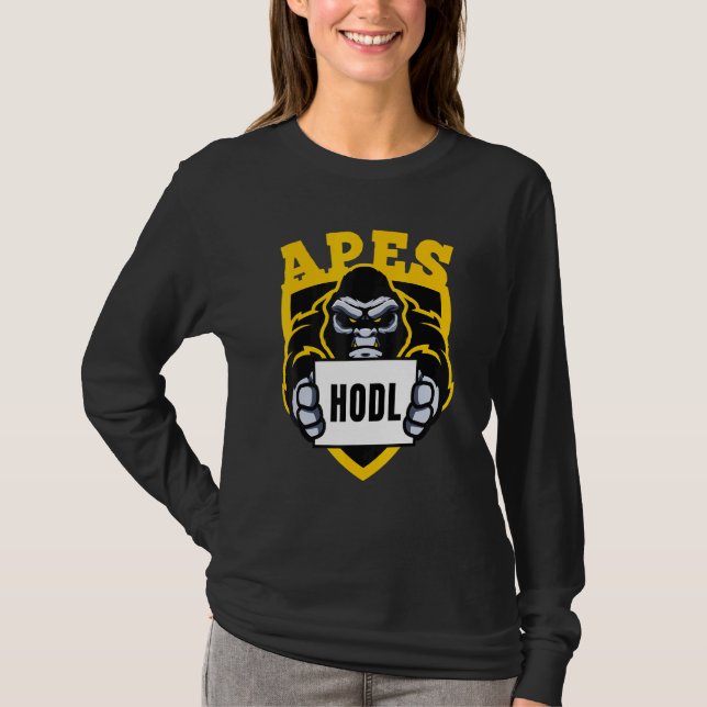 Amc   Apes Together Strong   Stock Hodl To The Moo T-Shirt (Front)