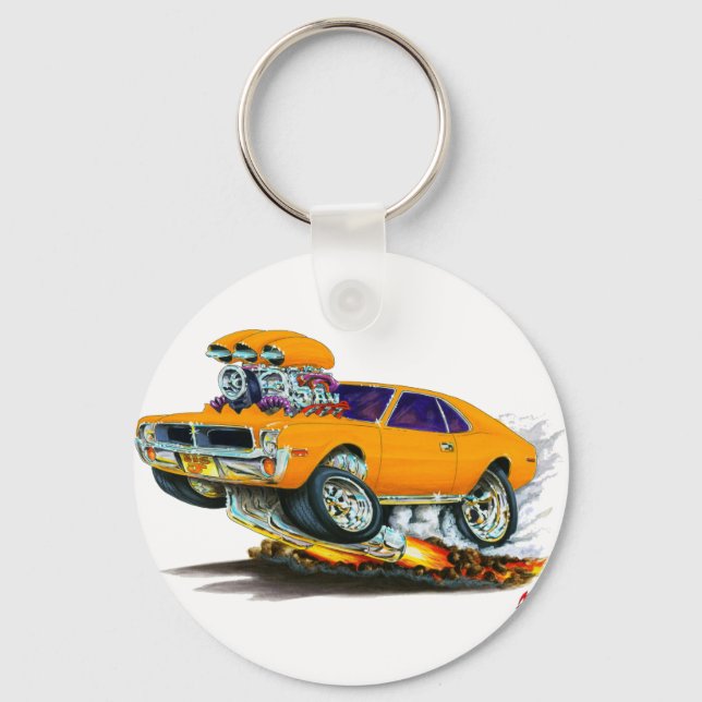 AMC Javelin Orange Car Key Ring (Front)
