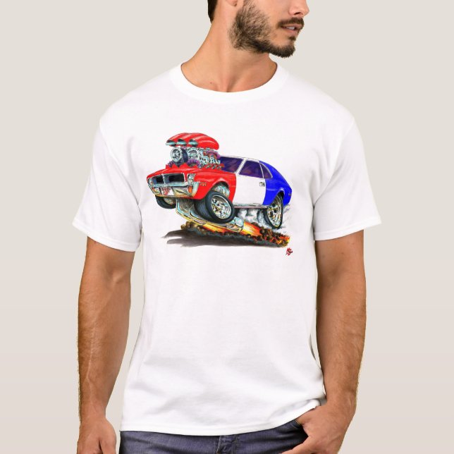 AMC Javelin RedWhiteBlue Car T-Shirt (Front)