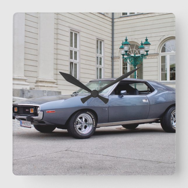 AMC Javelin SST 1974 Square Wall Clock (Front)