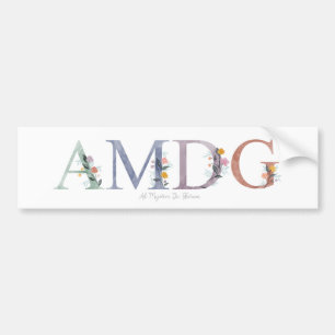 AMDG Catholic Bumper Sticker
