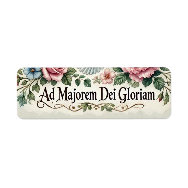 AMDG Catholic Floral Religious  (Front)