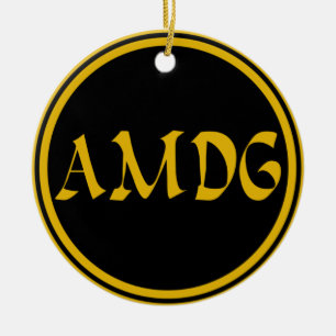 AMDG CERAMIC TREE DECORATION