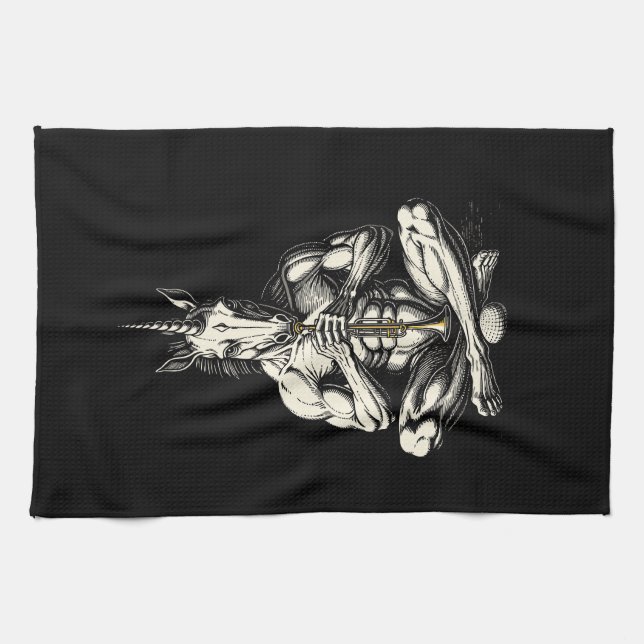 Amduscias The Silence Is Deafening Tea Towel (Horizontal)