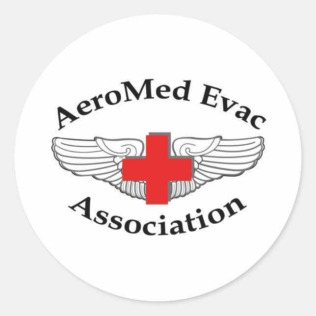 AMEA Logo drop shadow version Classic Round Sticker (Front)