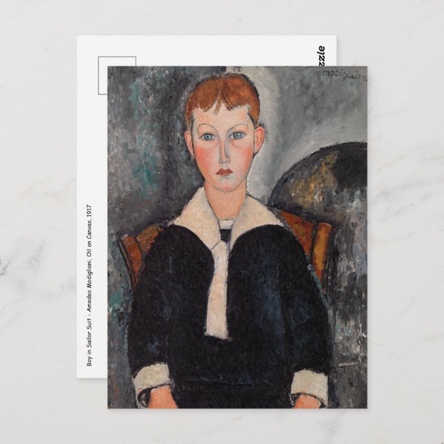 Amedeo Modigliani - Boy in Sailor Suit Postcard (Front/Back)