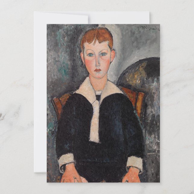 Amedeo Modigliani - Boy in Sailor Suit Thank You Card (Front)