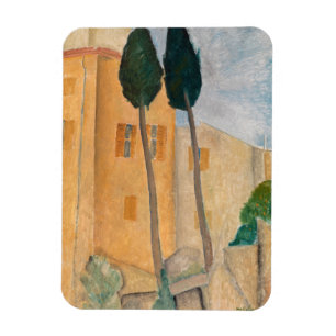 Amedeo Modigliani - Cypresses and Houses at Cagnes Magnet