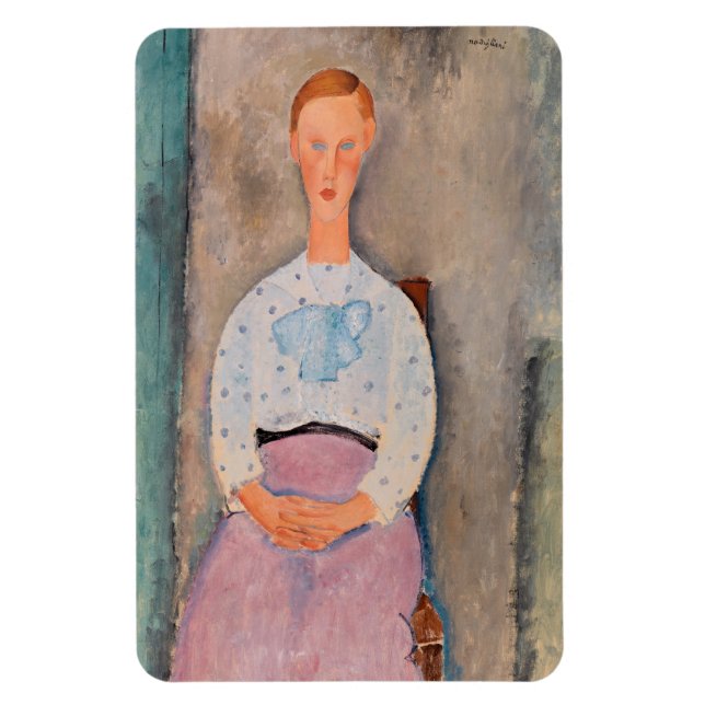 Amedeo Modigliani - Girl with a Polka-Dot Blouse Magnet (Vertical)