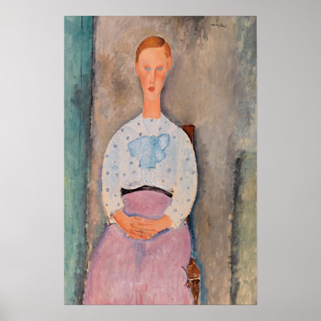 Amedeo Modigliani - Girl with a Polka-Dot Blouse Poster (Front)