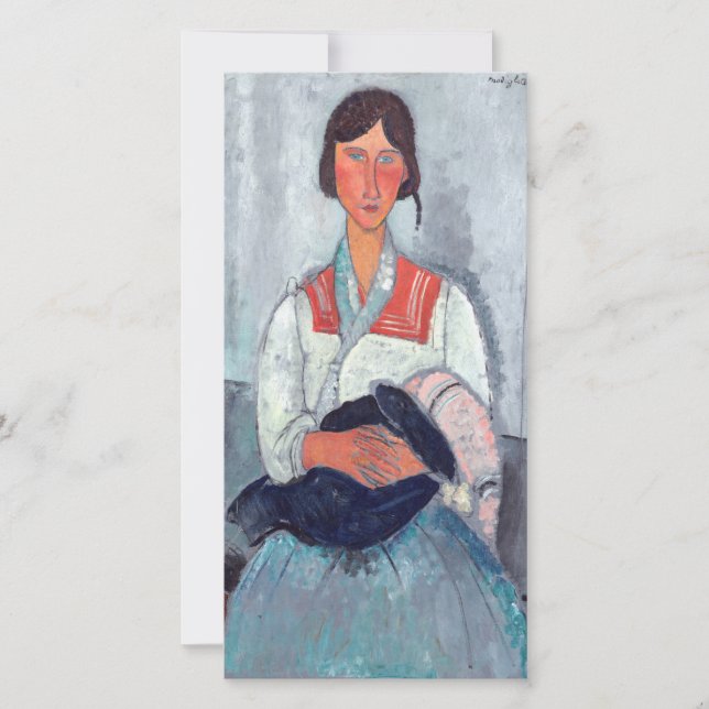 Amedeo Modigliani - Gypsy Woman with Baby Thank You Card (Front)