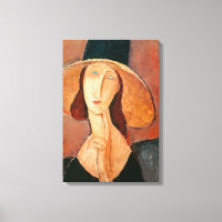 Amedeo Modigliani - Jeanne Hebuterne in Large Hat