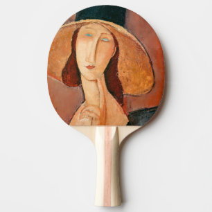 Amedeo Modigliani - Jeanne Hebuterne in Large Hat Ping Pong Paddle