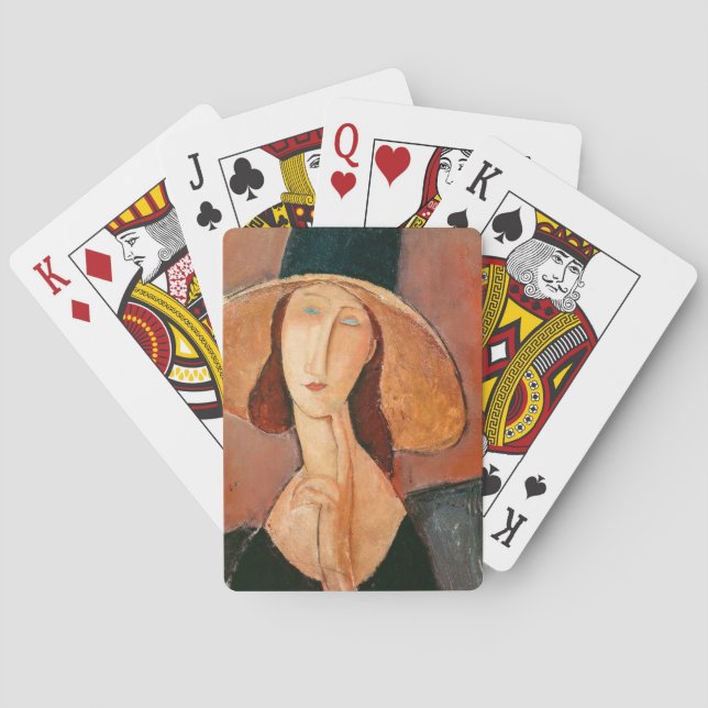 Amedeo Modigliani - Jeanne Hebuterne in Large Hat Playing Cards (Back)