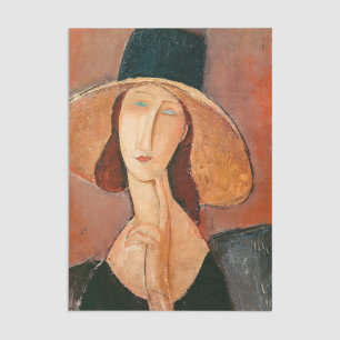Amedeo Modigliani - Jeanne Hebuterne in Large Hat Tissue Paper