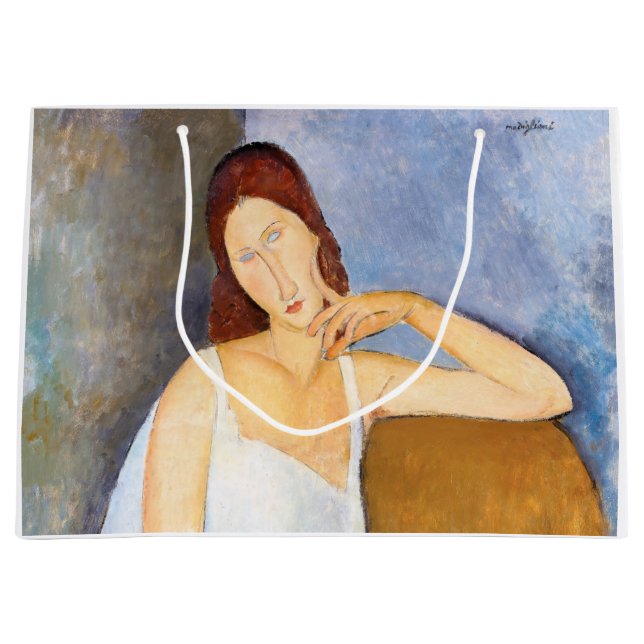 Amedeo Modigliani - Jeanne Hebuterne Large Gift Bag (Front)