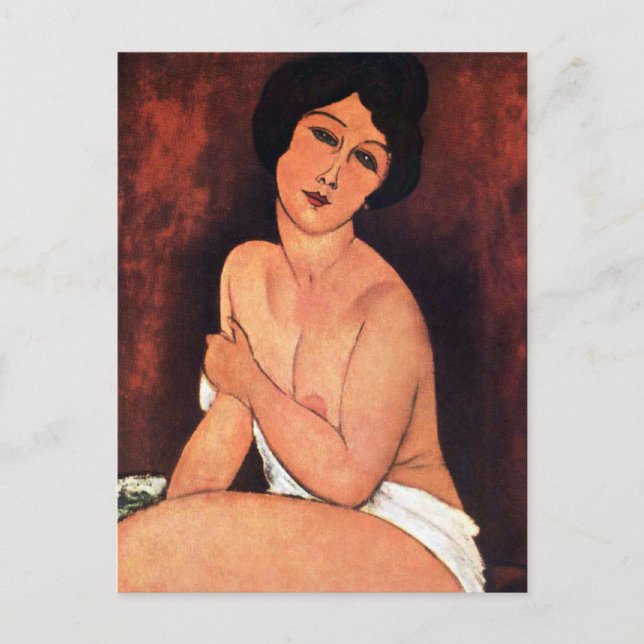 Amedeo Modigliani Large Seated Woman Postcard (Front)