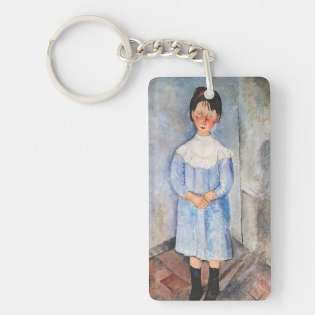 Amedeo Modigliani - Little Girl in Blue Key Ring (Front)
